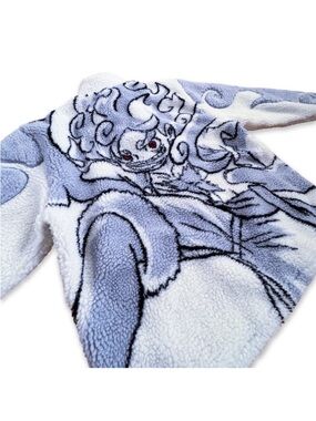 Blue & White Graphic Sherpa Gear 5th One Piece Jacket - Unbranded